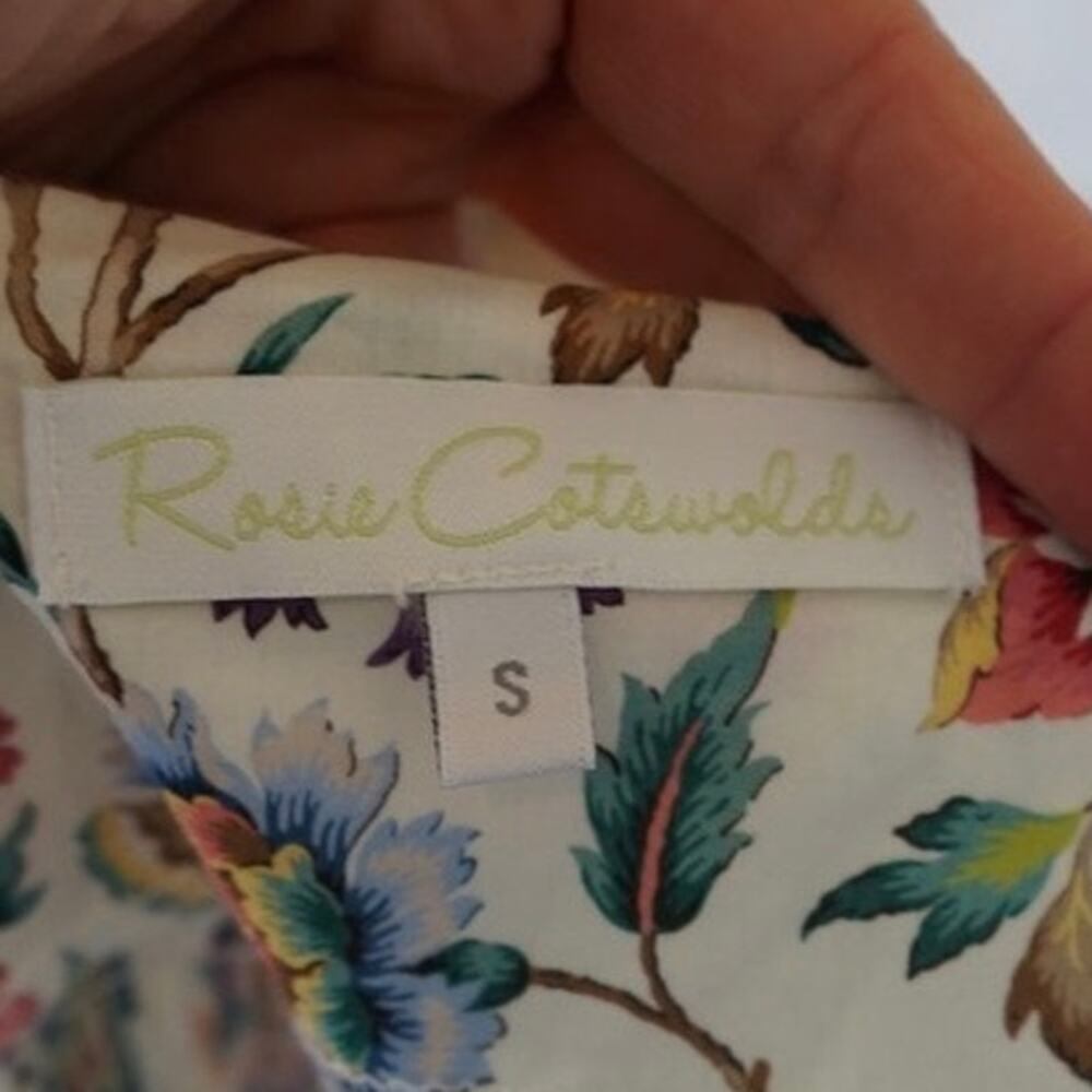 Rosie Cotswold Duchess Smocked Floral Maxi Dress Preppy Classy Size Small View 5